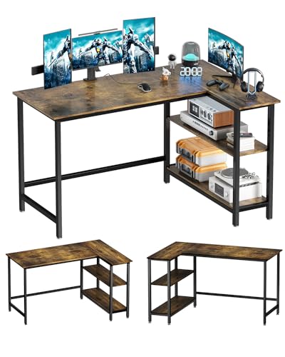 Amazon | WOODYNLUX(ウーディンラックス) L字デスク - 43インチ